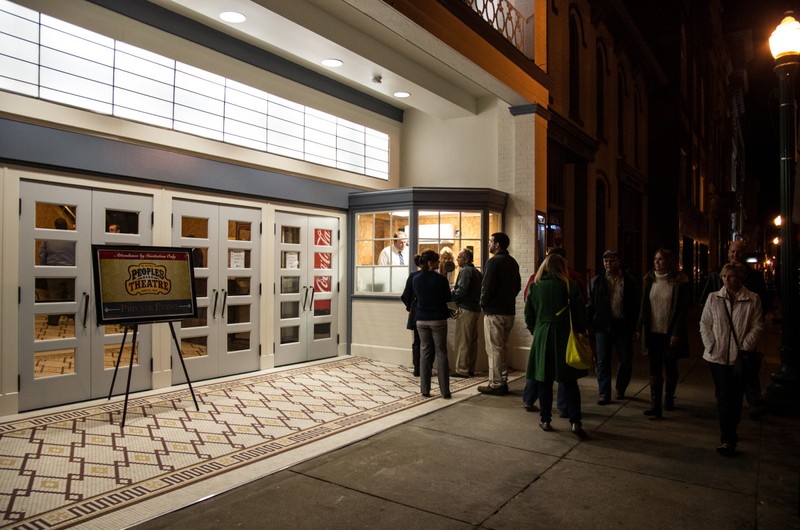 Outside the Peoples Bank Theatre