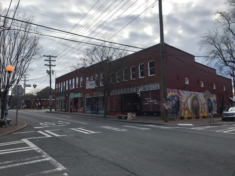 North Davidson & 35th looking at Fu's Custom Tattoo