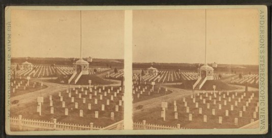 Late 1800s-early 1900s image of the cemetery