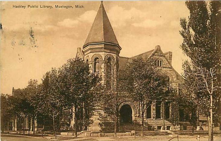 Postcard of the library