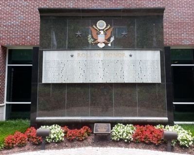 Central piece of the Roll of Honor.