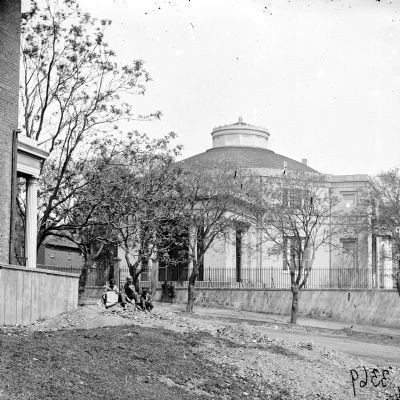 Monumental Church was built to commemorate the 72 victims of the Richmond Theatre fire. Photo taken circa 1865.