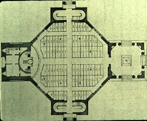 Robert Mills concept for the church's interior (1812). Courtesy of the University of Vermont (UVM)