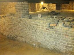 This crypt underneath the church contains the ashes the the fire's 72 victims