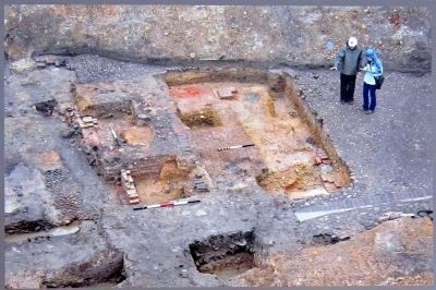 Foundations of the kitchen building.