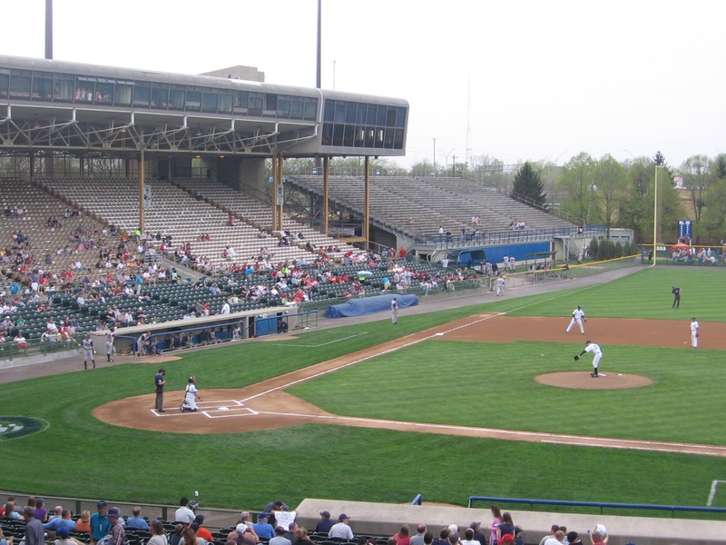 The Columbus Clippers playing at Cooper Stadium before leaving in 2009