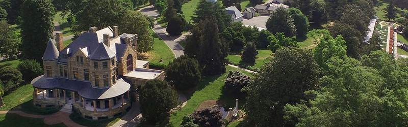 An overhead shot of Maymont with mansion and grounds.