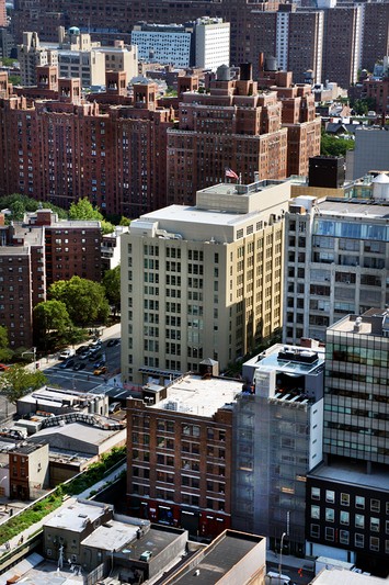 The former R.C. Williams Warehouse, now Avenues School (building at center)