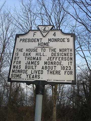 Oak Hill's Historic Marker Designated by the Conservation & Development Commission, 1938