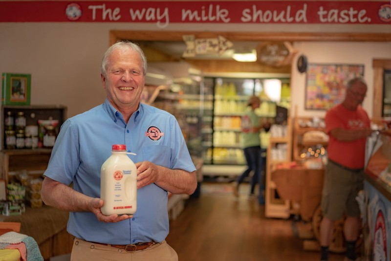 Homestead Creamery Milk in Glass Bottles