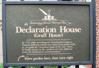 Declaration House marker (image from Historic Markers Database)