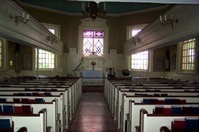 Interior of Old Swedes' Church (image from Historic Markers Database)