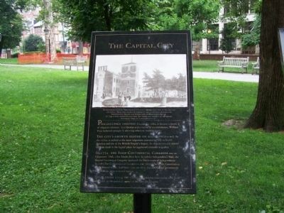 Capital City marker in Washington Square (image from Historic Marker Database)