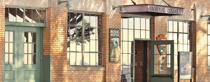 The Park's visitor center. The park hosts a variety of historic attractions, as well as a theater, event spaces, outdoor park, and guided tours.