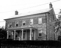 The Stone Academy building which served as the location for the Ohio Abolition Society conventions in 1835 and 1839.