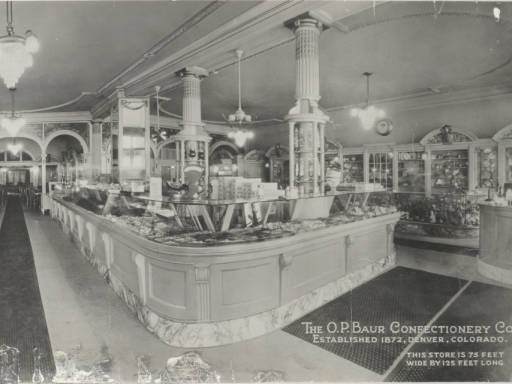 The O.P. Baur Confectionery Company was known the world over for its candies, cakes and ice cream sodas. 