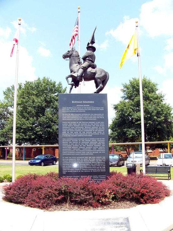 The 10th Cavalry "Buffalo Soldiers" Memorial in Huntsville, Alabama.