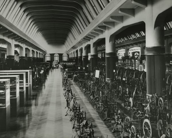 Inside the museum in its early years