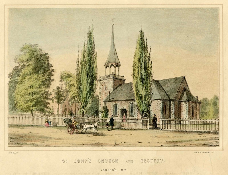 St. John's Episcopal Church in the middle of the 19th century.