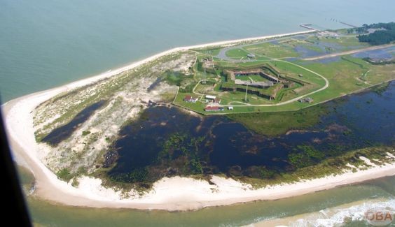 This is an aerial view of the fort.