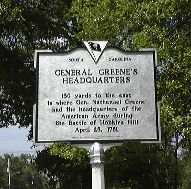 Historical marker for the headquarters of the American Army during the battle.