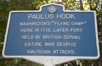 Battle of Paulus Hook historical marker.