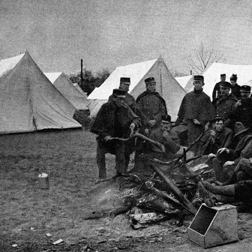 Soldiers at Camp Bushnell