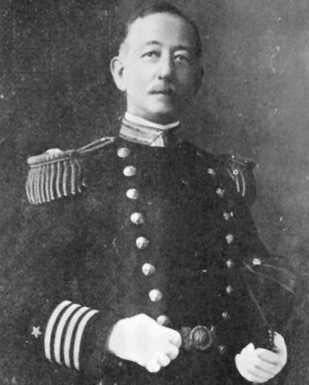 Captain Washington Irving Chambers, USN. Tasked at the time with investigating naval applications of aircraft, and instrumental in arranging the test flight of Eugene Ely.