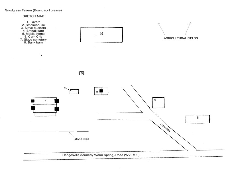 Map of Snodgrass Tavern buildings