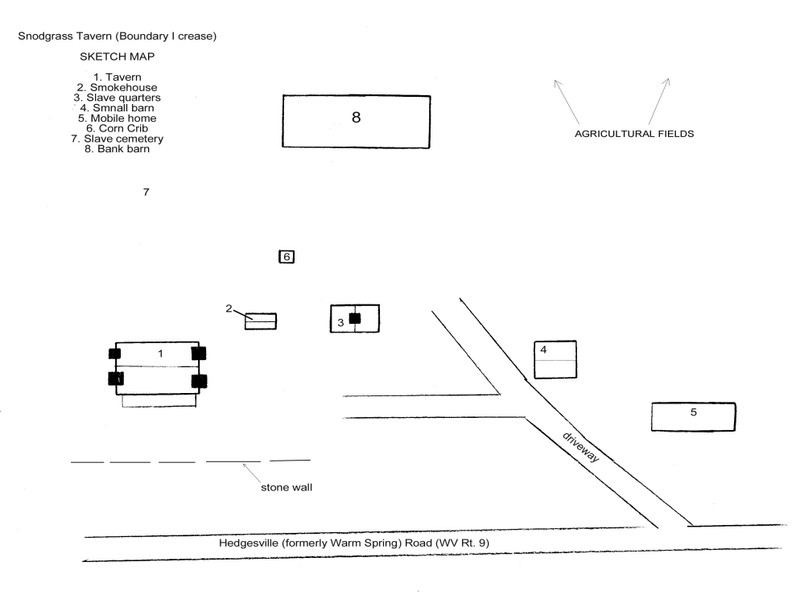 Map of Snodgrass Tavern buildings