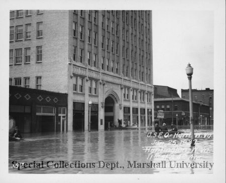 The Coal Exchange Building during the flood of 1937