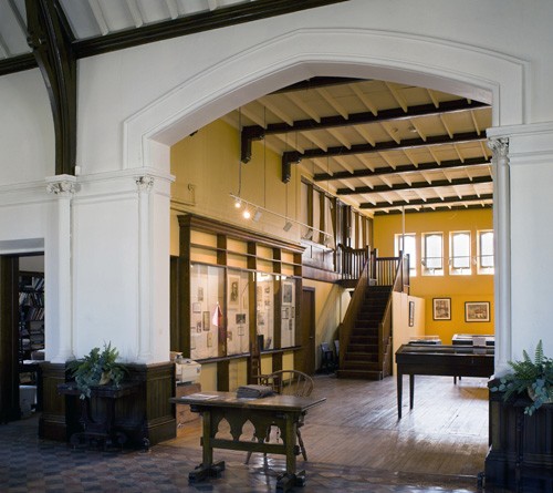 Edgell Memorial Library interior (image from Framingham Historical Society)