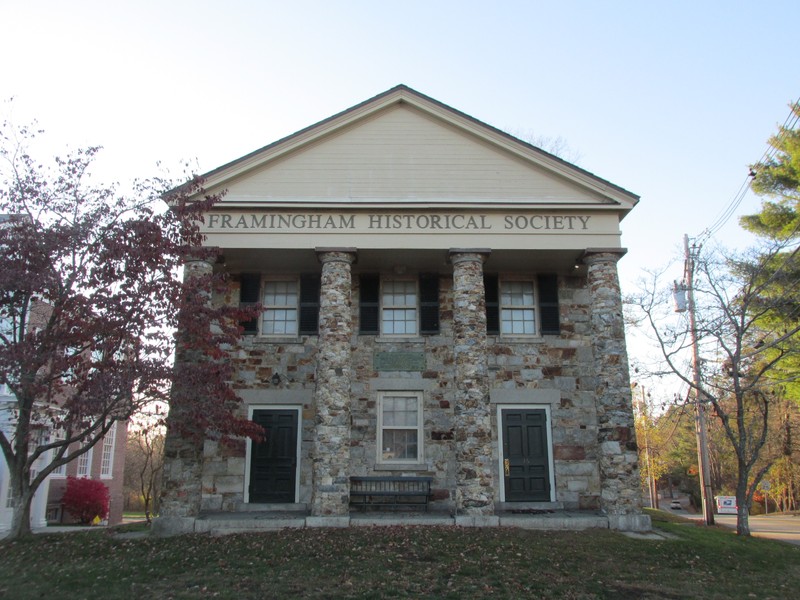 The Old Academy of the Framingham Historical Center (image from Wikimedia)