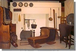 Colonial kitchen exhibit at the Academy building (image from Framingham.com)