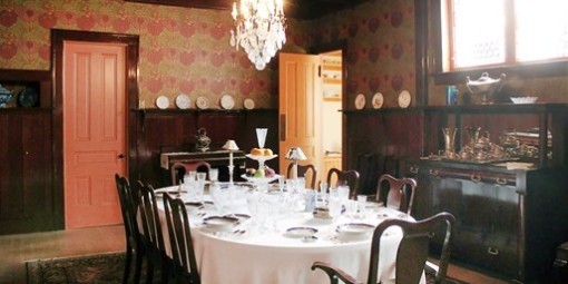 The dining room within the Byers Evans House.