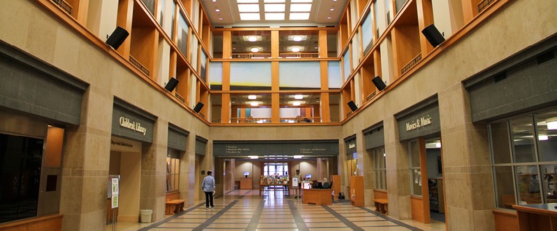 The entryway to the Denver Public Library