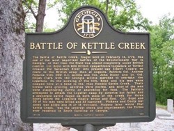 The Battle of Kettle Creek historical marker.