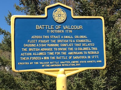 Battle of Valcour Island historical marker.