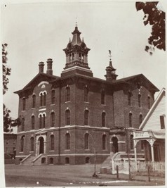 Denver's first "East High" replaced this school, which was built in 1873, Known as the "Arapahoe School, it was located at 17th and Arapahoe Street and was used as a school until the building was sold in 1882.
