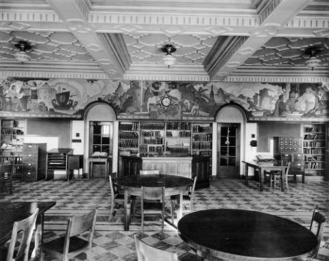 This photo of the school's library was taken when "new" East High opened in 1925.