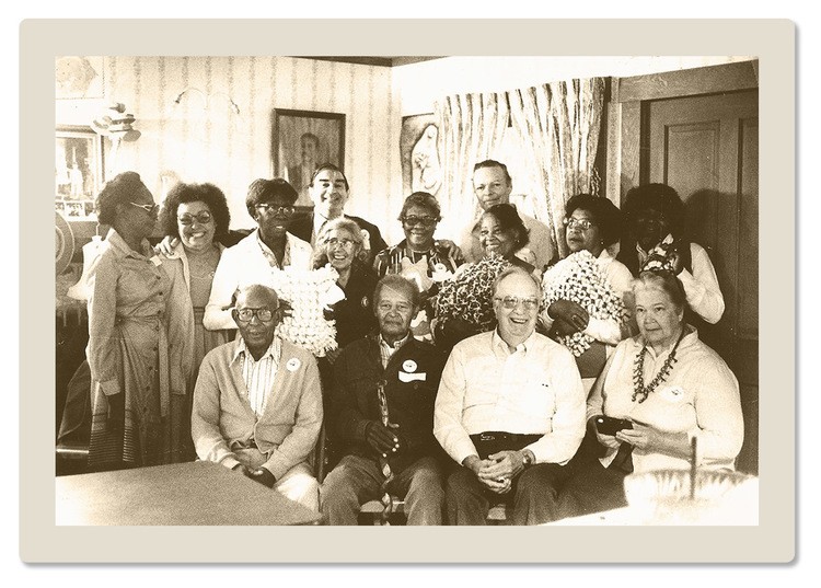 This photo was taken during the 1980s when the Haskell House hosted a free meal program for seniors.  