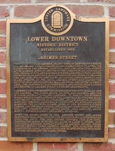 Larimer Street Historic Marker (image from Historic Marker Database)