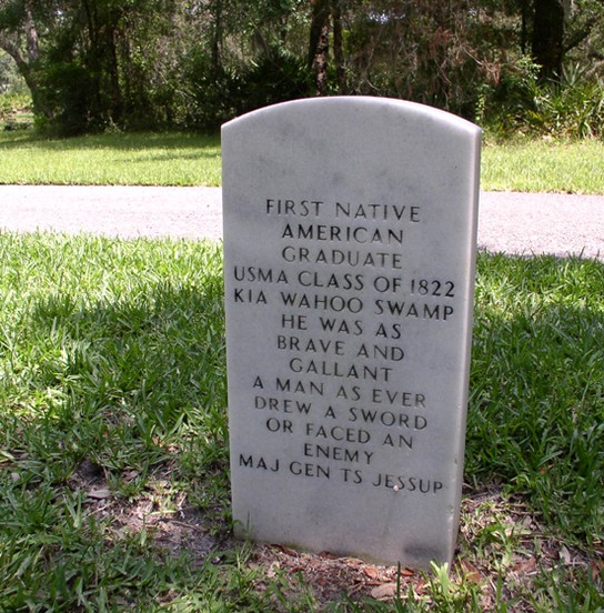 Back of Moniac's Headstone