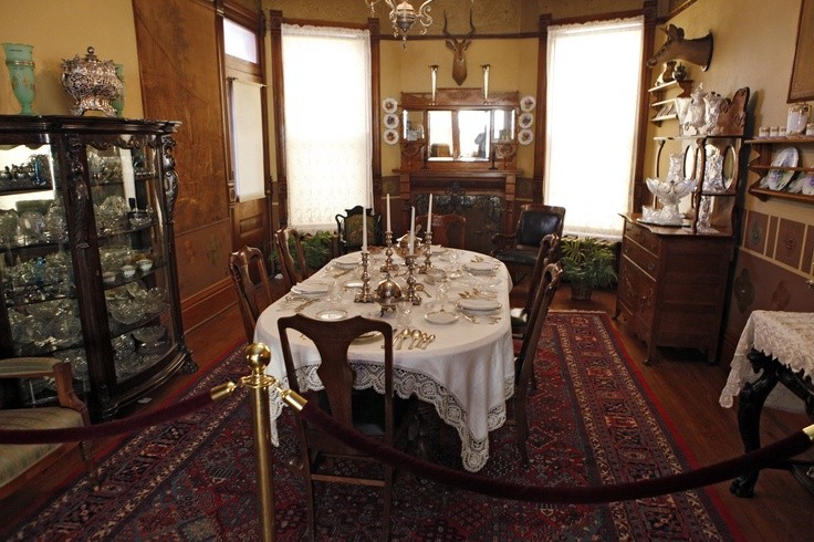 The dining room within the Molly Brown House Museum.