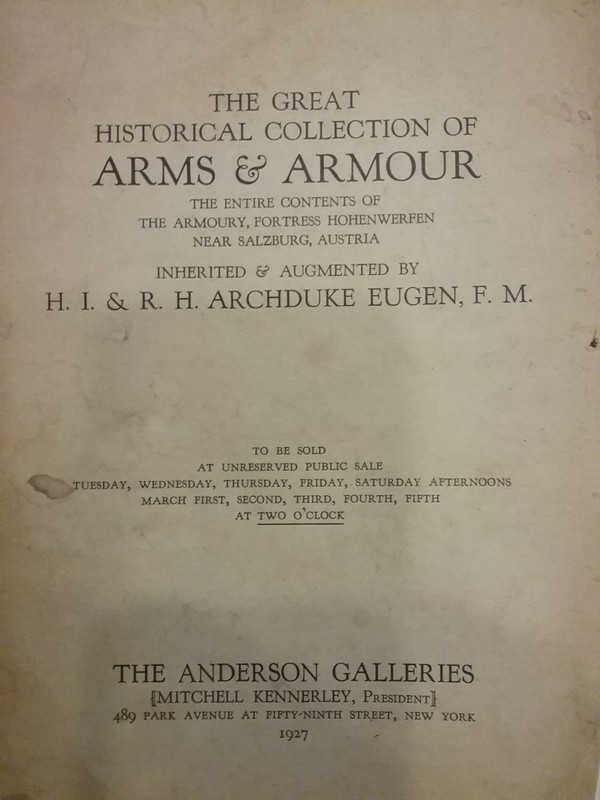 An early art auction catalog from the HMA collection