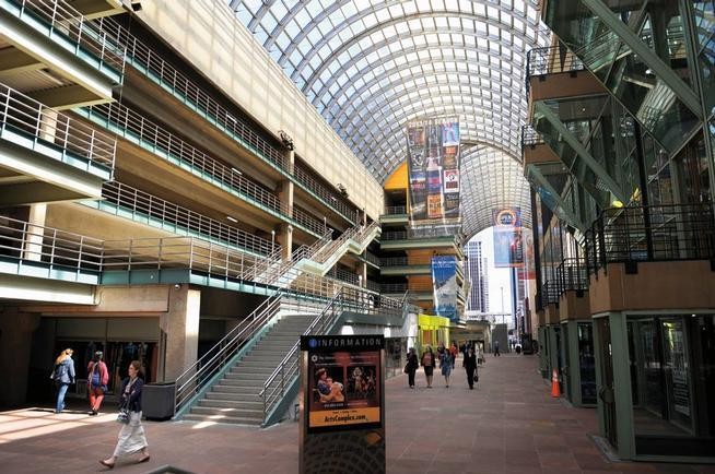 Denver Performing Arts Complex [DPAC] (image from Jamie Cotten, The Denver Post)