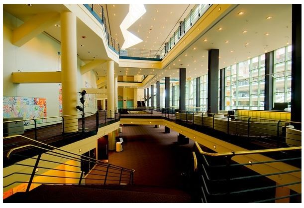 Lobby of the Temple Hoyne Buell Theatre (image from DPAC)