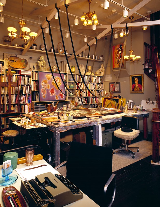 The studio's workroom (image from the Kirkland Museum)