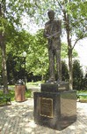 Statue of President Reagan on the property.