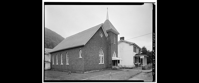 Malden Methodist Church, from northwest, circa 1980